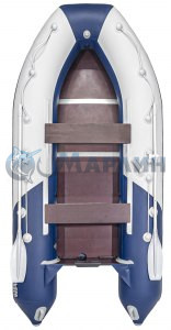 Лодка Ривьера 3400 СК Компакт светло-серый/синий